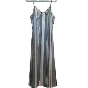 Unknown Brand Women's Green‎ White Striped Spaghetti Strap Cover Up Size M